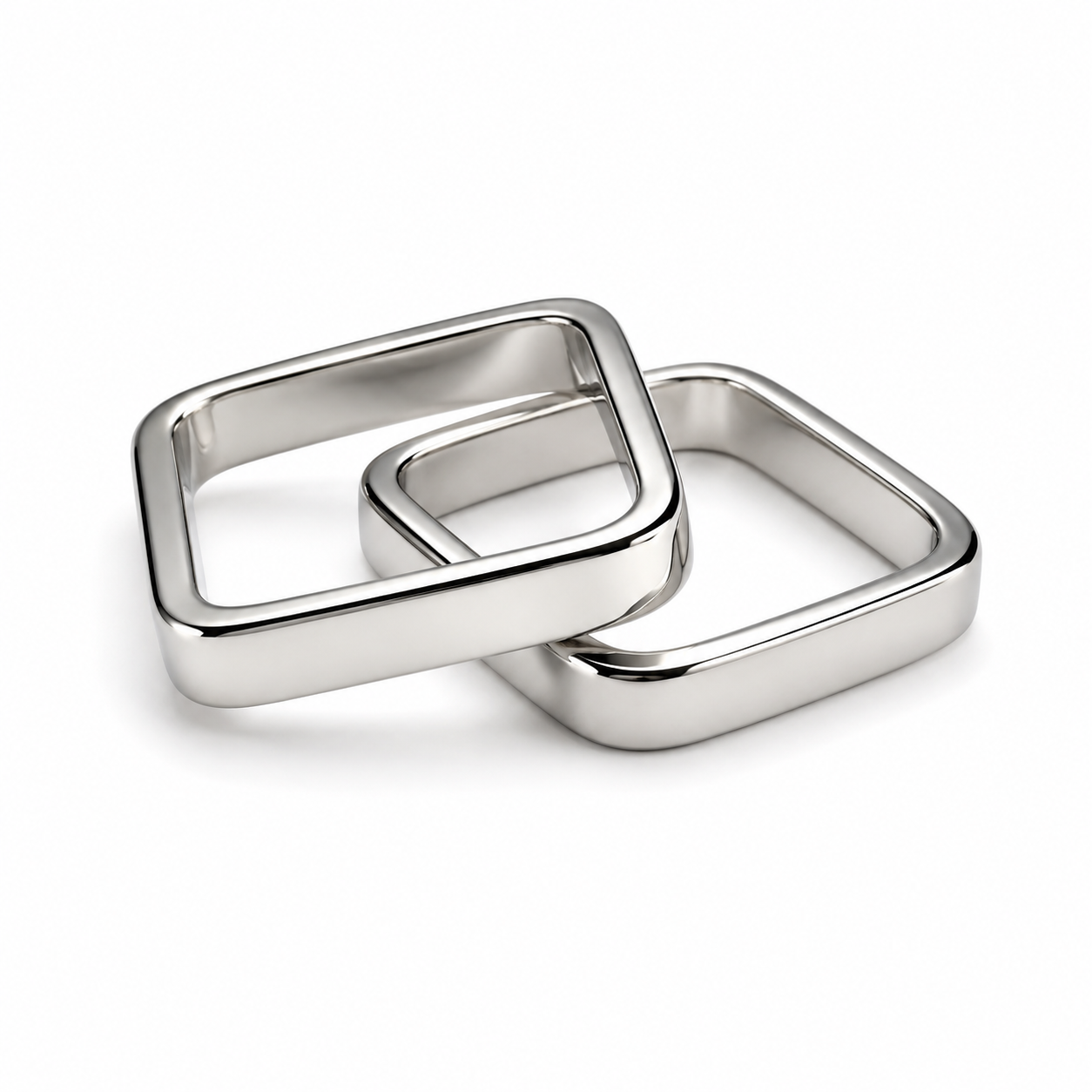 Anillo: Cuadrado Delgado en Plata