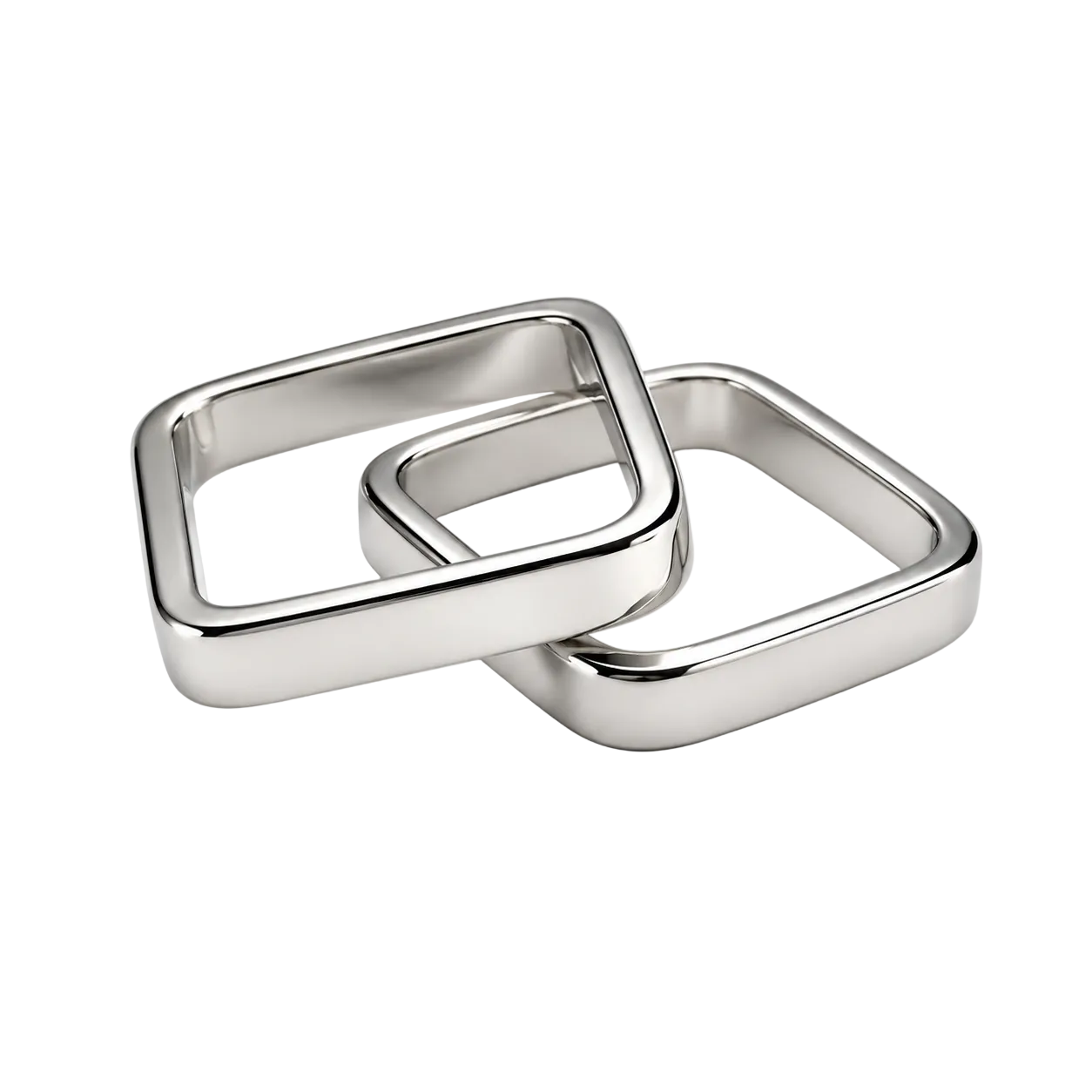 Anillo: Cuadrado Delgado en Plata