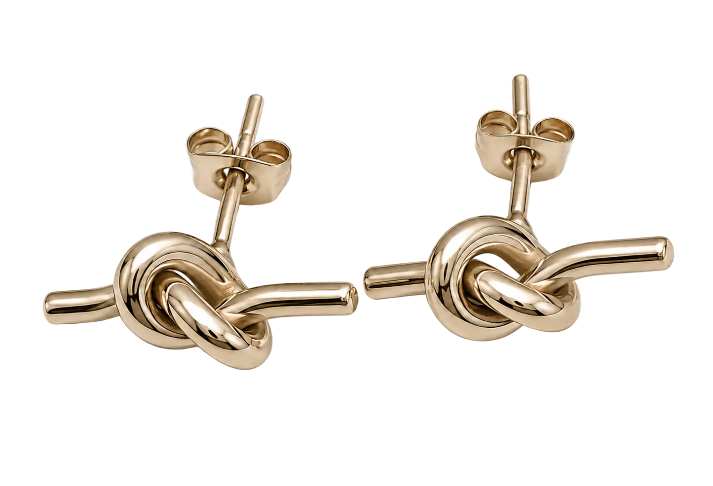 Aretes: Nudo en Tumbaga Artesanal