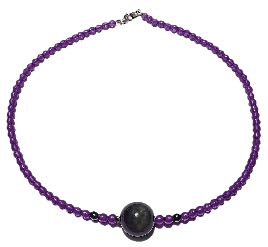 Collar: Serenidad Profunda en Amatista Natural