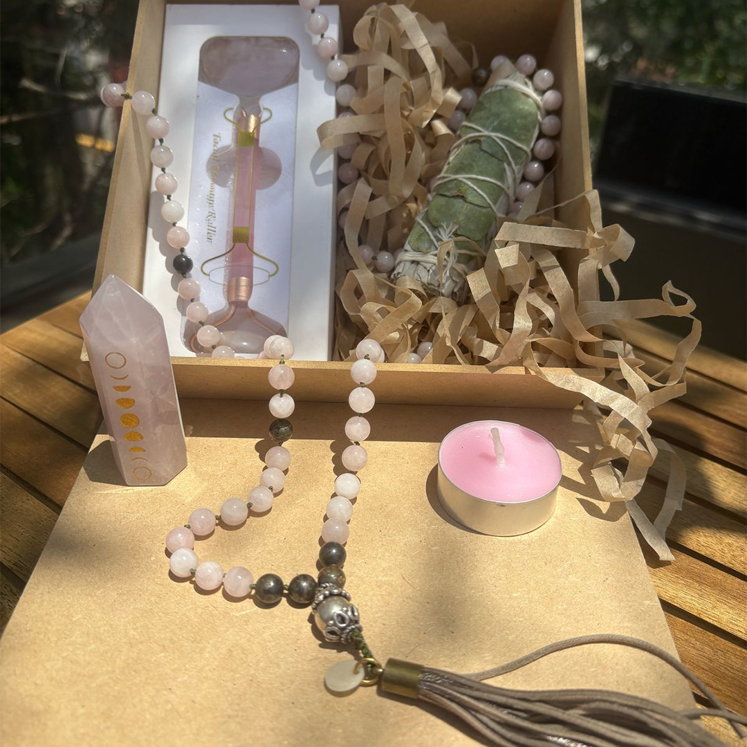 Kit Japa Mala de Cuarzo Rosa