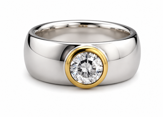 Anillo: Compromiso en Plata con Circonia Radiante