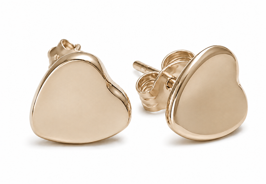 Aretes: Corazón en Tumbaga Artesanal