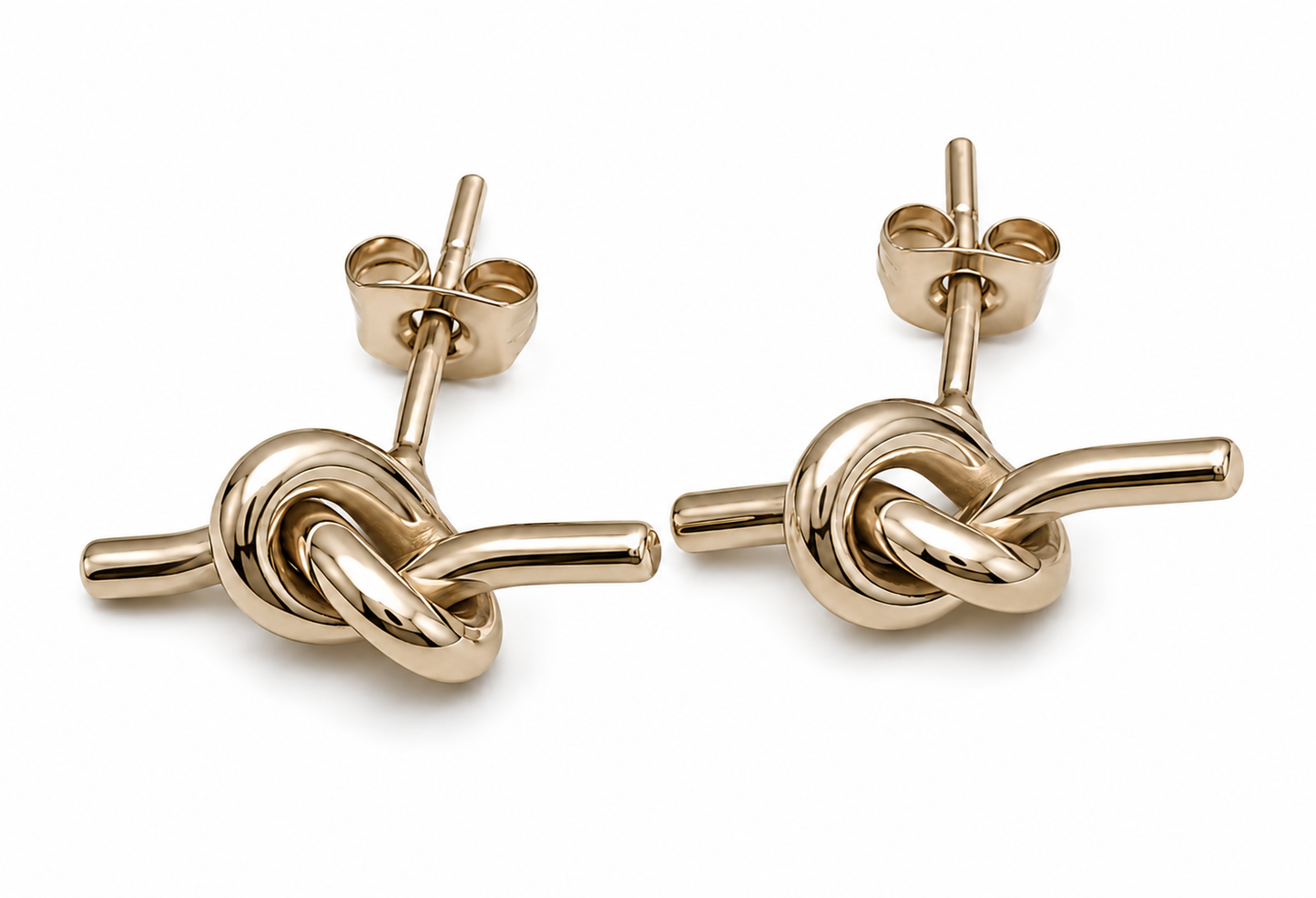 Aretes: Nudo en Tumbaga Artesanal