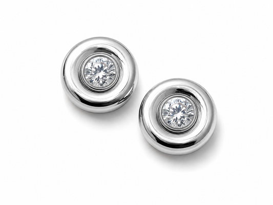 Aretes Redondos: Brillo y Elegancia en Plata y Circonia