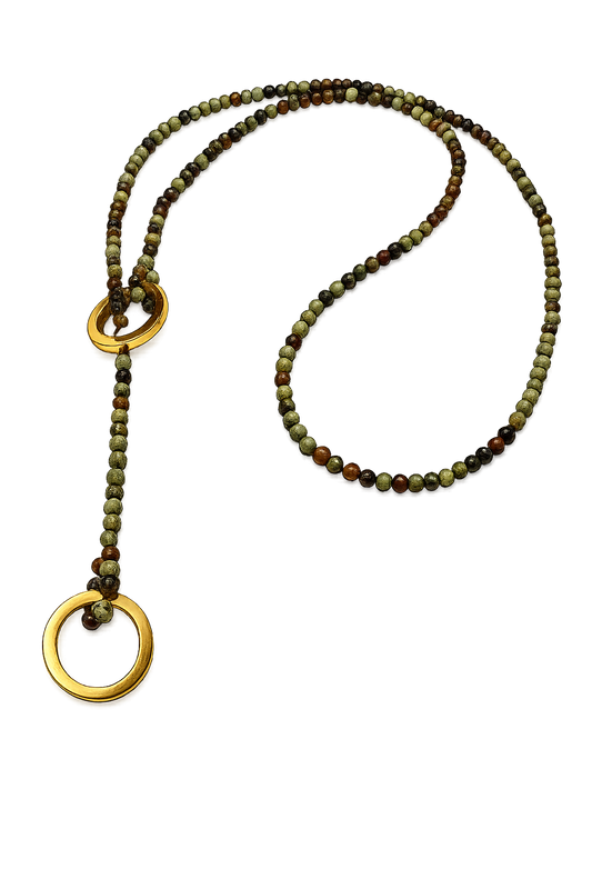 Corbatero: Serpentina y Aros en Tumbaga Artesanal