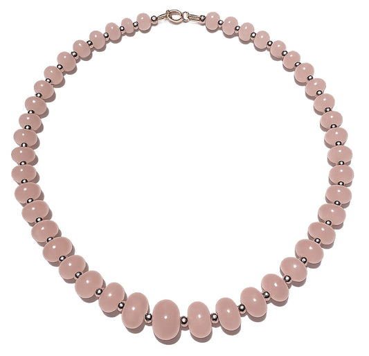 Collar: Equilibrio de Amor y Fuerza en Cuarzo Rosa y Hematita