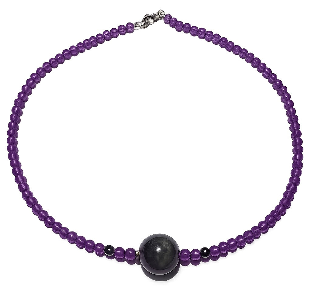 Collar: Serenidad Profunda en Amatista Natural