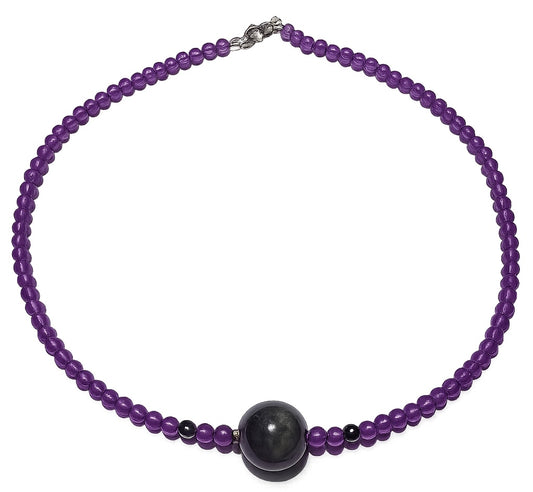 Collar: Serenidad Profunda en Amatista Natural