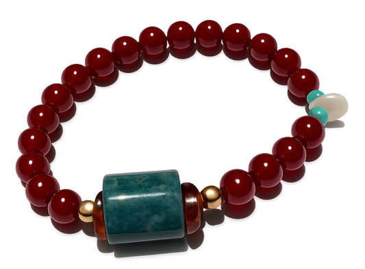 Pulsera: Equilibrio de Acción, Abundancia y Fuerza (jade y hematita)
