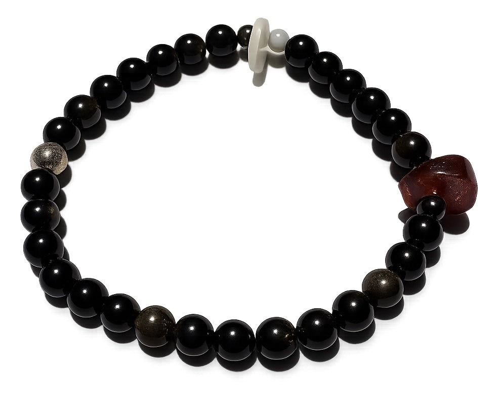 Pulsera: Protección y Luz en Obsidiana y Ámbar