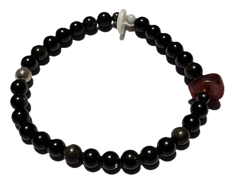 Pulsera: Protección y Luz en Obsidiana y Ámbar