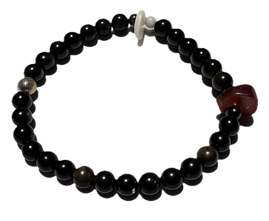 Pulsera: Protección y Luz en Obsidiana y Ámbar