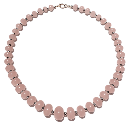 Collar: Equilibrio de Amor y Fuerza en Cuarzo Rosa y Hematita