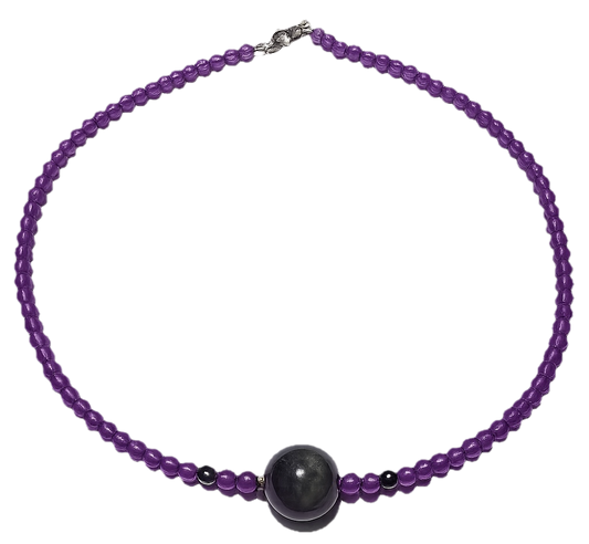 Collar: Serenidad Profunda en Amatista Natural
