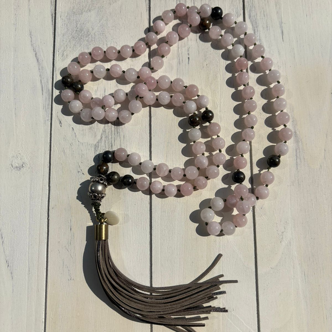 Kit Japa Mala de Cuarzo Rosa